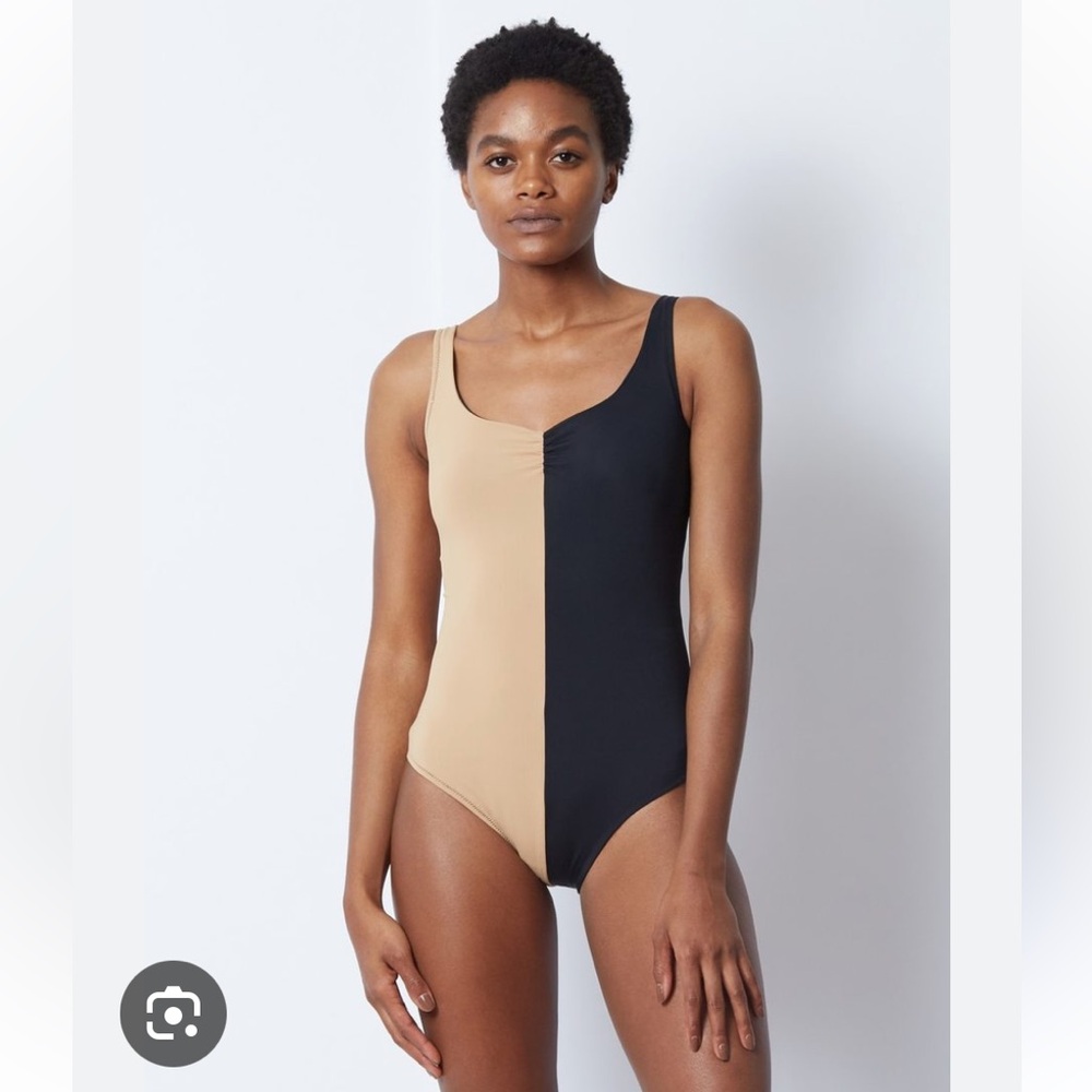 Veda Luella Split Maillot Onepiece - black/khaki Size small